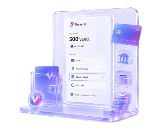 A customer reviewing and paying a VerseBill invoice
